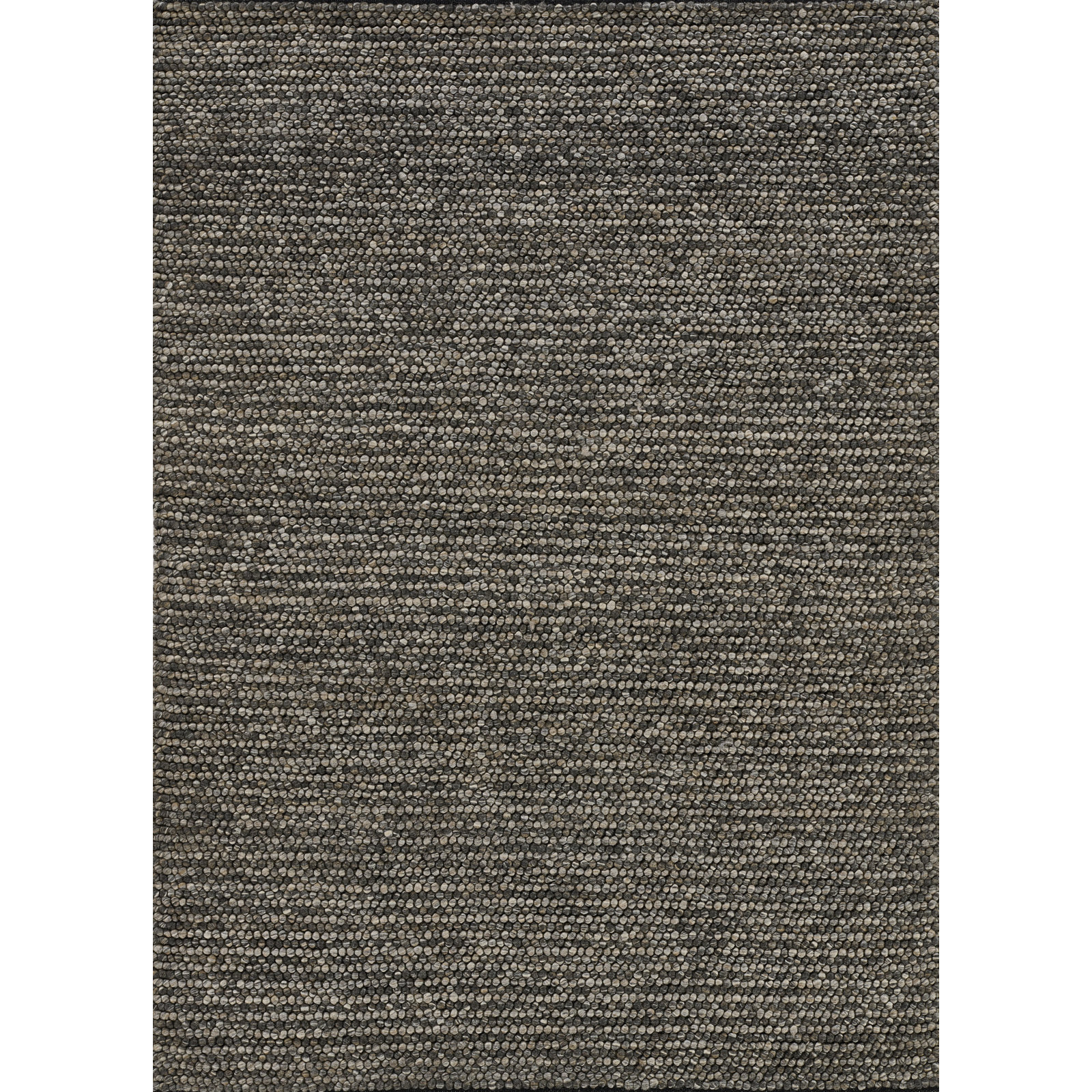 Asta Gray Hand-Woven Wool Rug, Rectangle 3' x 5'