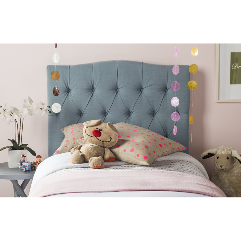 Nicastro Upholstered Panel Headboard, Linen Hemp, Twin
