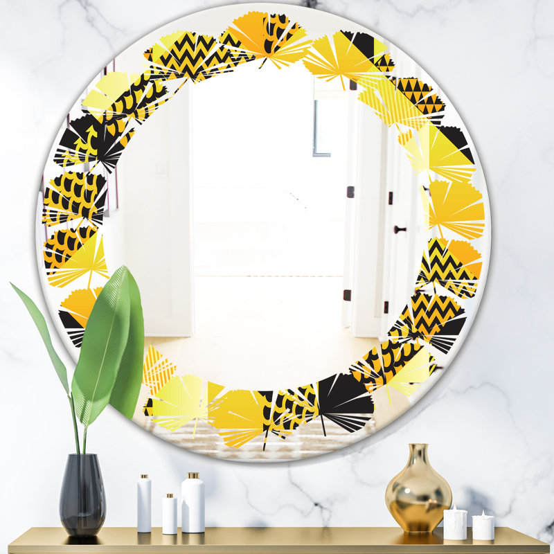 Miroir mural Coastal, H 23,6 po x l 23,6 po, Whirl Foliage II
