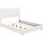 Transitional Contemporary White King Bed Frame With Led - Adorned Headboard, Metal And Rubber Wood For Bedroom Style Lighting On Legs, Vertical Handles-1842748645-1842748640