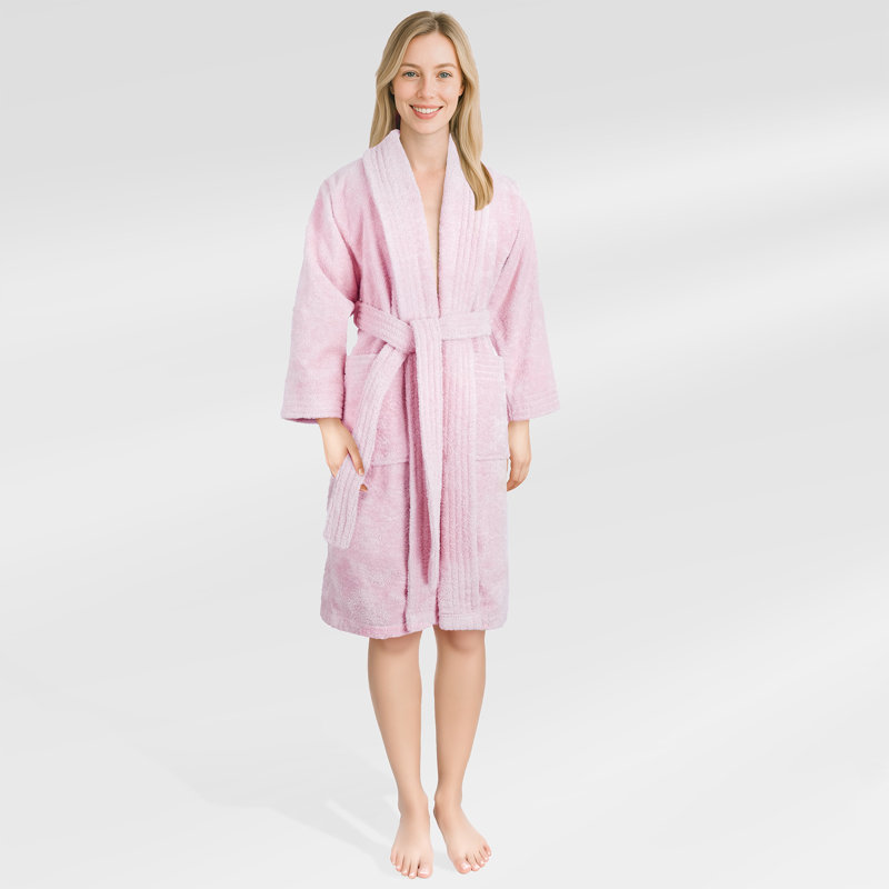 Peignoirs 100% coton turc, robes de chambre légères et absorbantes, TP, Rose
