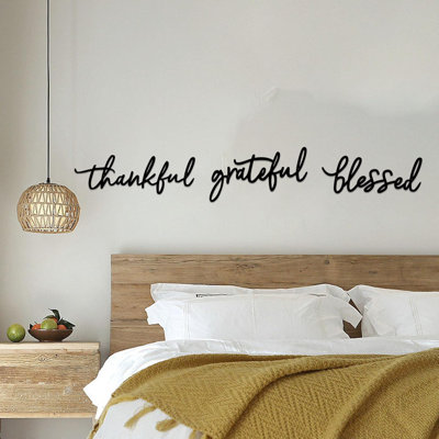 3 pièces de décoration murale en métal noir
