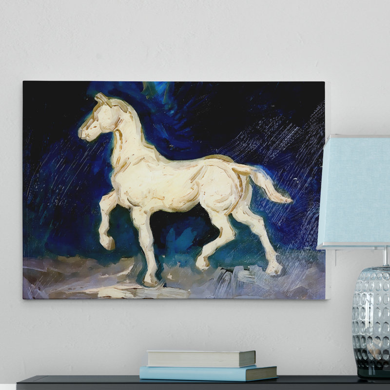 « plâtre satuette of a cheval » par vincent van gogh, reproduction de peinture à l’huile sur toile tendue