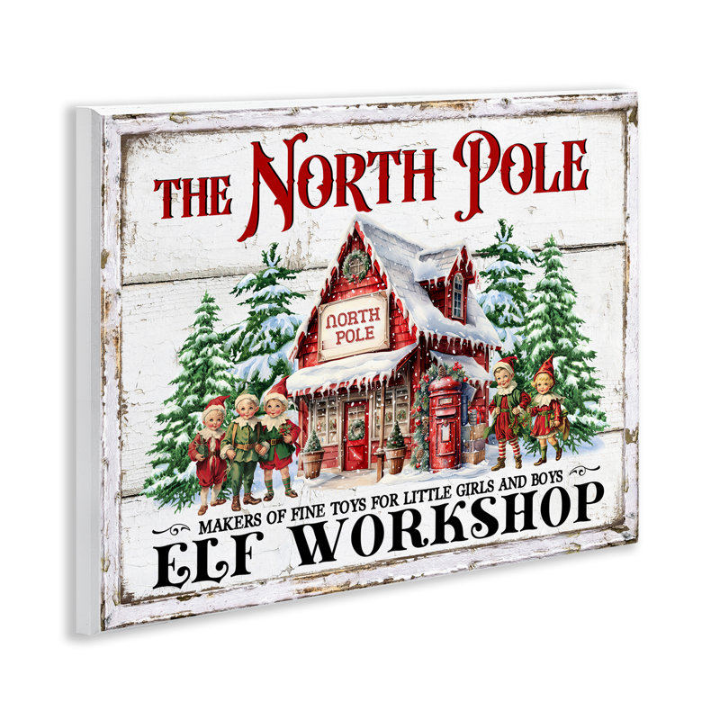 Art mural sur toile North Pole Workshop par Creatif Belle