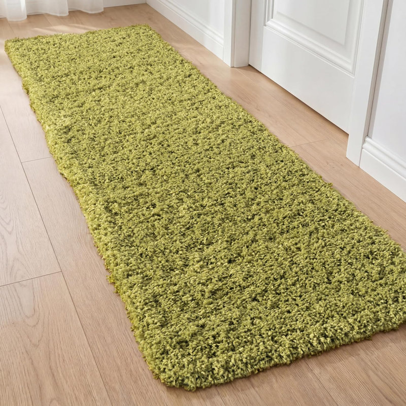 Galaxy Shag, Green, 60 x 110 cm