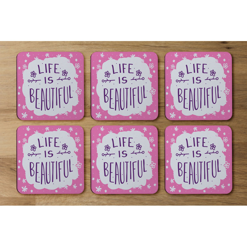 Square 6 Piece Coaster Set