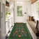Floral Machine Washable Rug Non-Slip Farmhouse Floor Cover, Stain-Resistant Low Pile Indoor Carpet Mat for Living Room