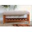 Banc en tissu et finition chêne Charla-1488441034