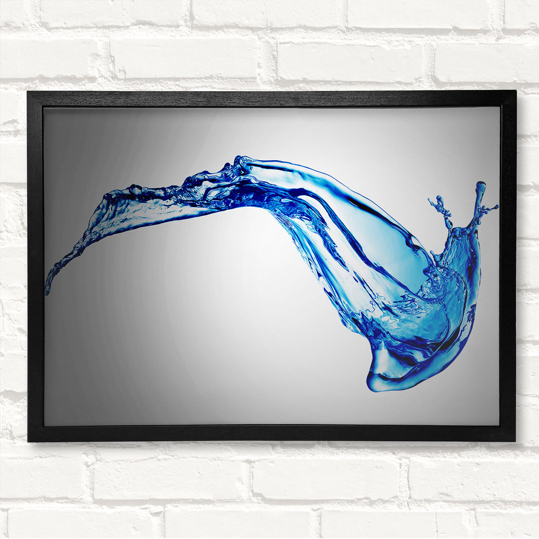 Gerahmtes Leinwandbild Blue Splash Motion