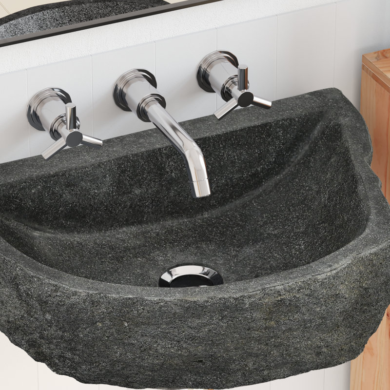Wall Hung Basin Grey (38-45) X (35) X 15 Cm River Stone