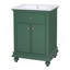 Meuble-lavabo moderne de 24 po avec tiroir basculant et charnières à fermeture en douceur, armoire de salle de bain avec structure ouverte au dos, pieds tournés en boule avec élégance française-908786709-908786711