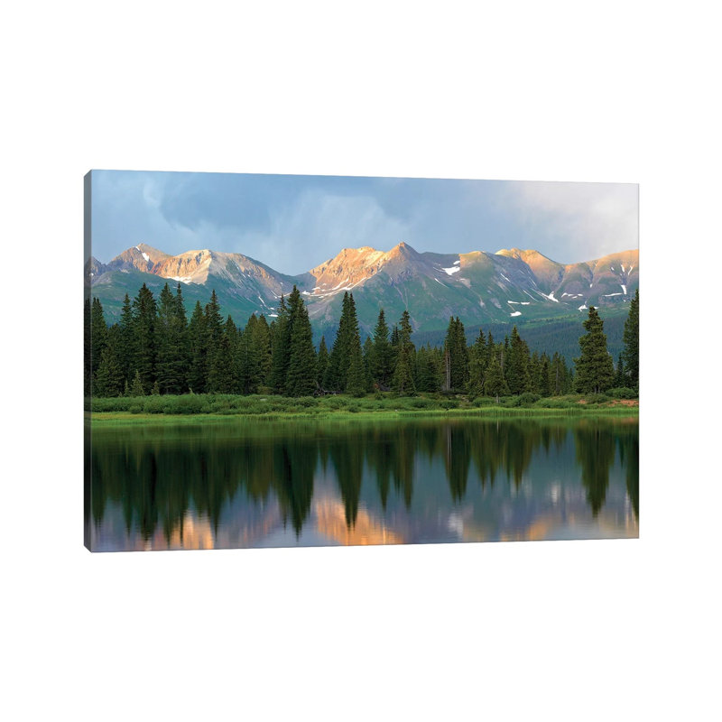West Needle Mountains Reflected In Molas Lake, Weminuche Wilderness, Colorado by Tim Fitzharris - Wrapped Canvas Print