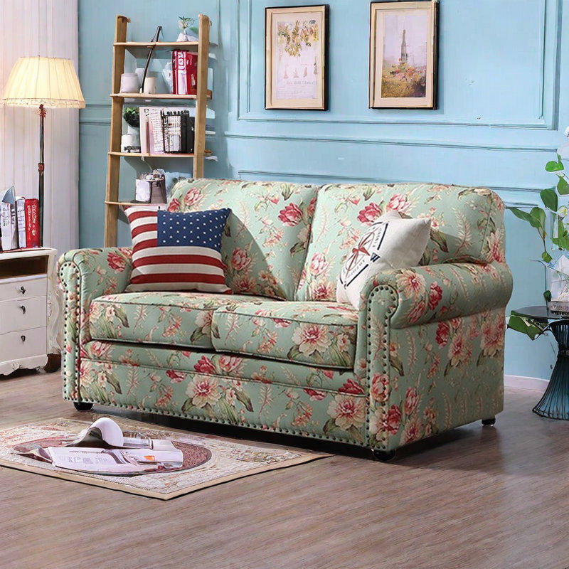 Modern Simple Pastoral Style Sofa Upholstered 62.9'' Sofa