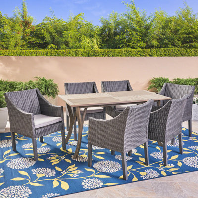 Sydnor 7 Piece Dining Set with Cushions by Winston Porter
