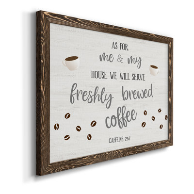 Freshly Brewed Coffee - Ensemble de 2 encadrements d'art textuel sur toile