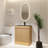 28" Oak Laundry Utility Cabinet with Stainless Steel Sink