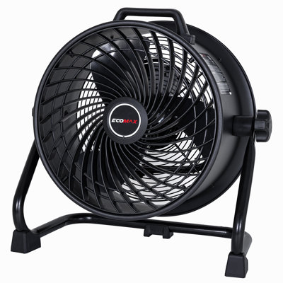 Ventilateur industriel à tambour ECOMAX 16 po, 3 vitesses, robuste, pour atelier métallique, avec un débit de 1800 CFM, sac à cordon intégré, idéal pour les commerces, garages, serres et salles de sport.