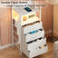 Table de chevet blanche Furnulem avec station de charge, table de chevet ...