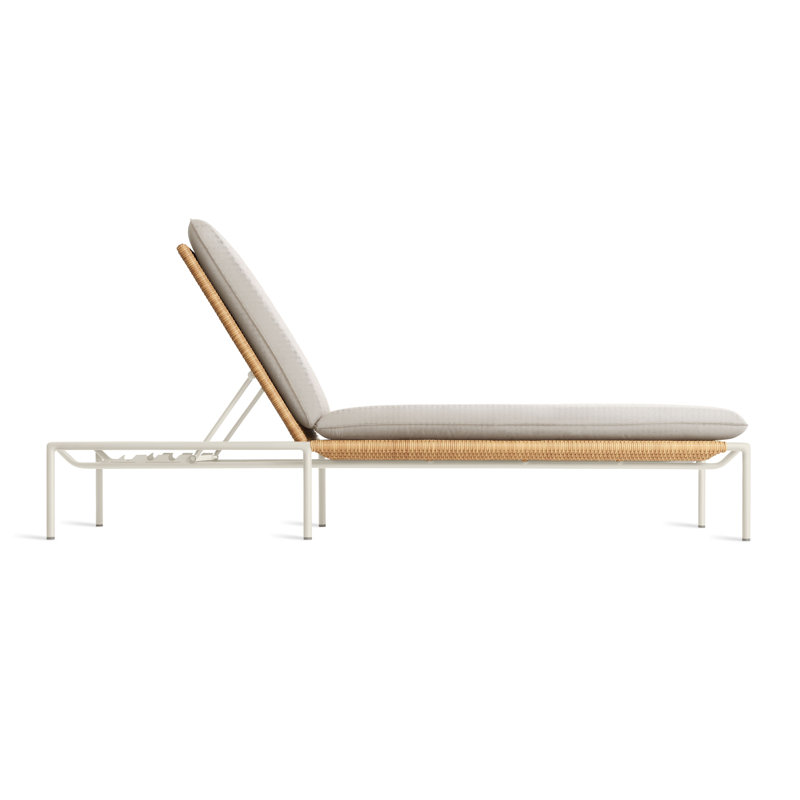 Dog Days Outdoor Chaise Lounge, Sunbrella Linen, White