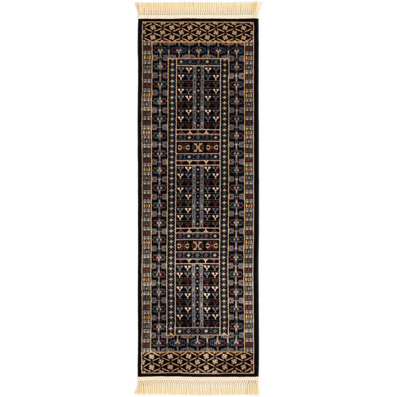 Tapis noir Aucun, Tapis de couloir 2 pi x 6 pi 1 po