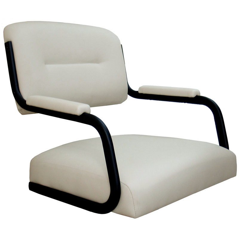 Tabouret de bar pivotant 30 po Jomiah, Noir, Beige