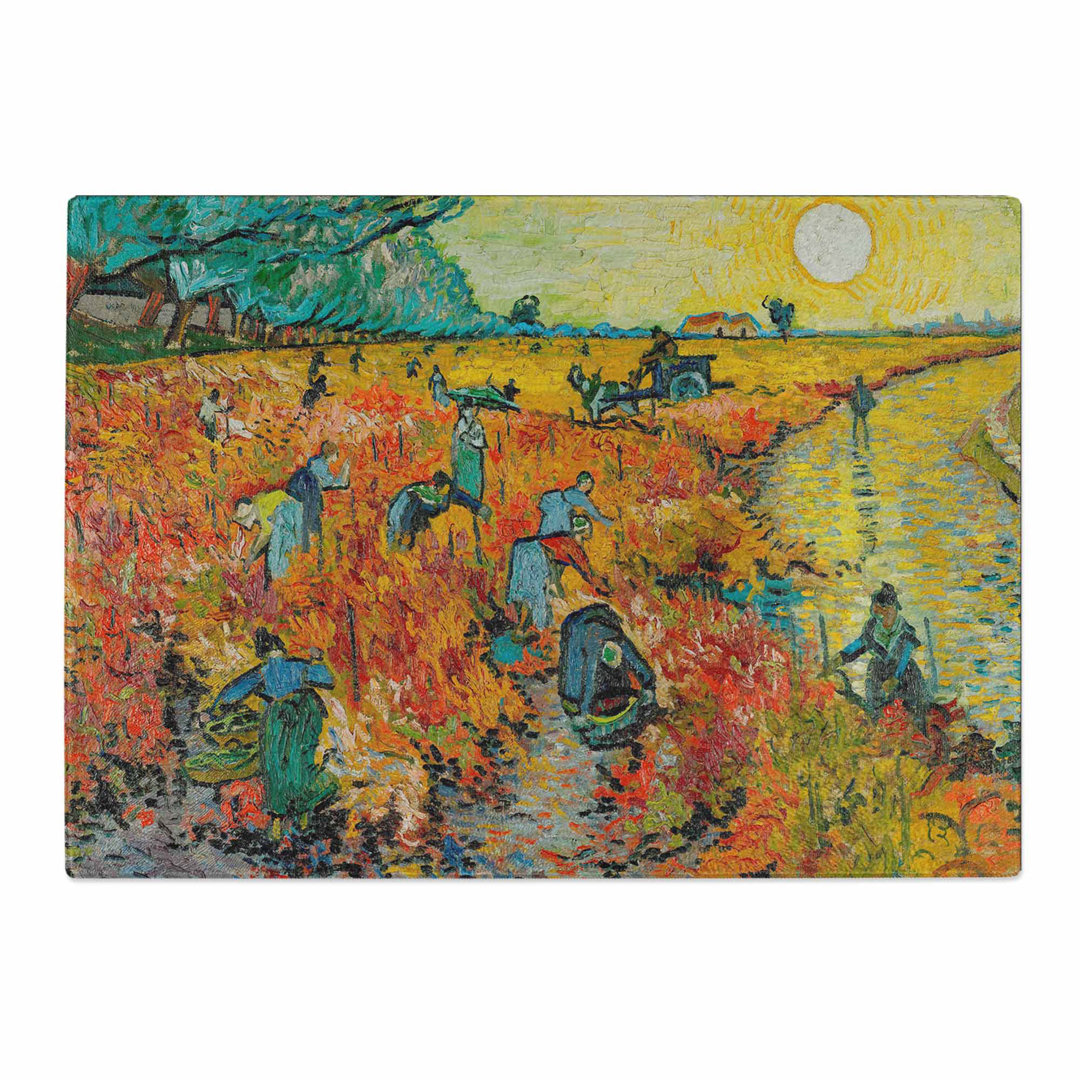 Vineyard at Arles by Vincent Van Gogh Chopping Board