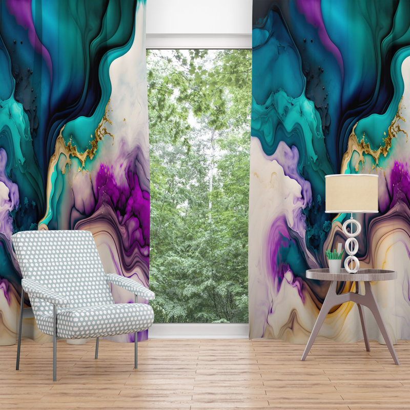 Rideau en polyester Diamantoula, L 40 po x L 52 po