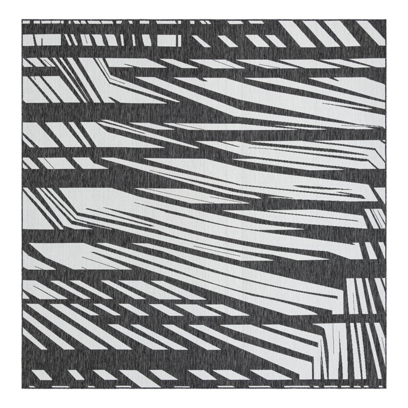 Abstract Indoor / Outdoor Rug, Square 10'