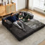 Lit convertible au sol, compression à 2 places désossée, chenille, cadre de forme fixe, lit de compression noir sans assemblage requis, avec chenille et pour agencement de salle de jeux-86396576
