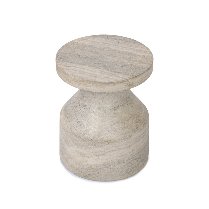 Odeon End Table, White/Neutral
