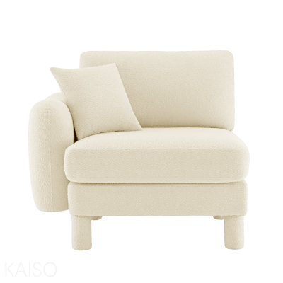 Canapé LSF avec coussin en polyester beige