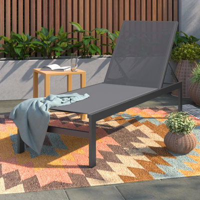 Chaise longue inclinable 60,5 po Assane