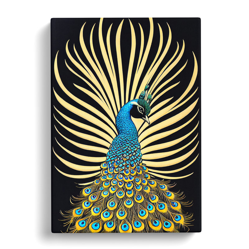 Precious Peacock - Wrapped Canvas, 50cm H x 35cm W x 3cm D