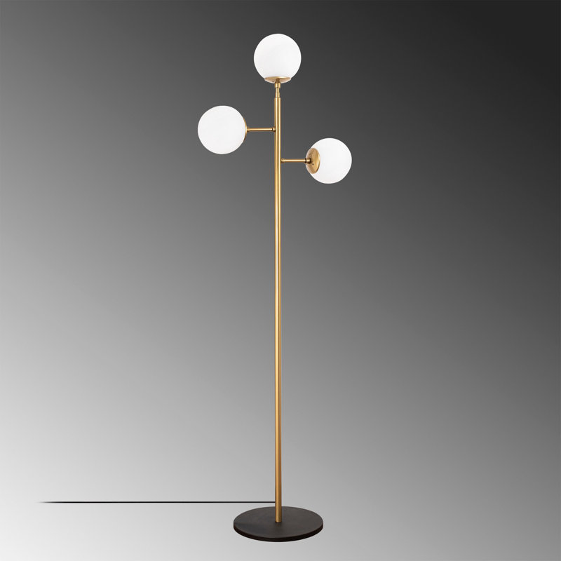 64.06'' Tree Floor Lamp, Gold, White