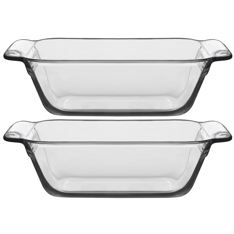 Ensemble de 2 moules à pain en verre de qualité supérieure avec poignées GreatGrip et moules à pain en verre durables Libbey Bakers