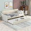 Lit de jour simple avec couchette et douille - douillette rembourrée beige