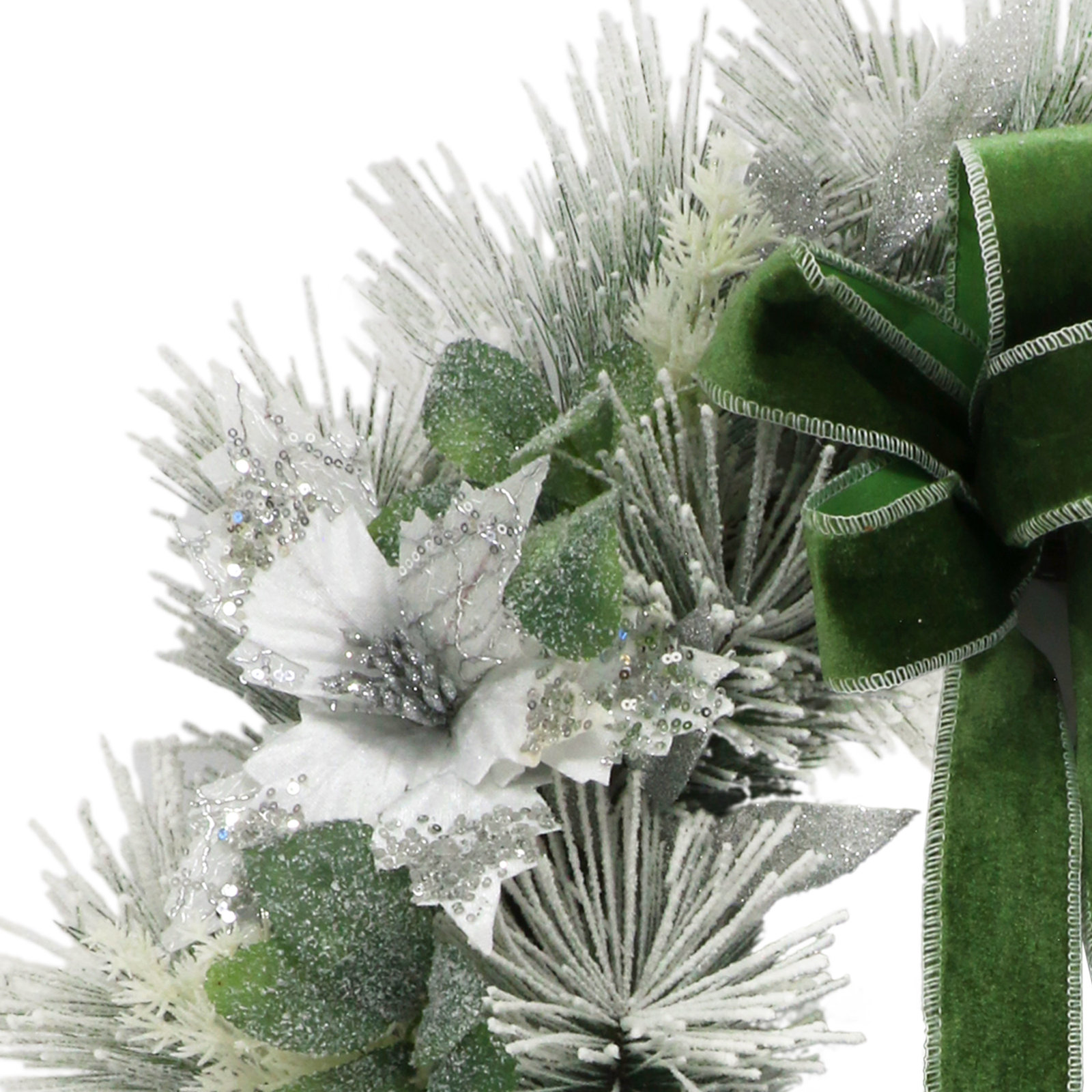 24 In. Adorned Flocked Artificial Wreath