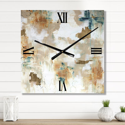 Horloge murale moderne surdimensionnée 3 panneaux Gilded