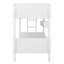Lit superposé simple au-dessus de simple avec tablettes de rangement, lit superposé en bois massif avec rangement et échelle, garde-corps, aucun sommier nécessaire-1884462985