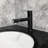 Single Hole Stainless Steel Bathroom Sink Faucet Matte Black - Handle Vanity Basin Tap With Finish And Quiet Water Output Aerator Modern Tarnish Treatment Silent Flow Generator