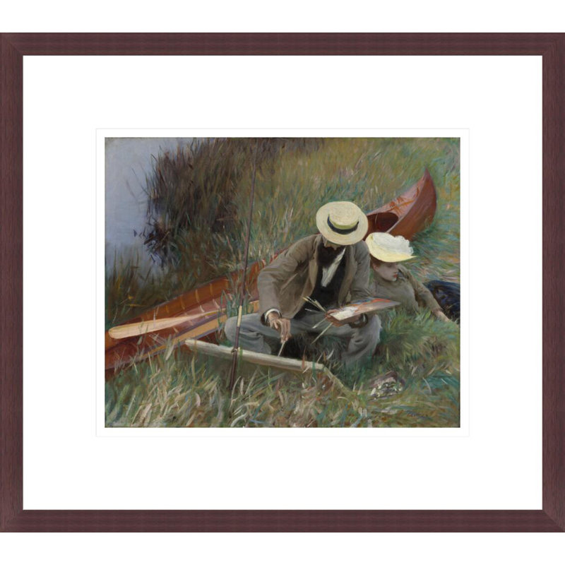 «An Out-of-Doors Study» par John Singer Sargent, impression giclée encadrée, H 13,75 po x l 15,56 po