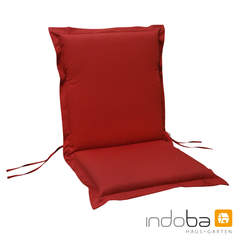 Premium Dining Chair Cushion, Red, 9 cm H x 50 cm W x 100 cm D
