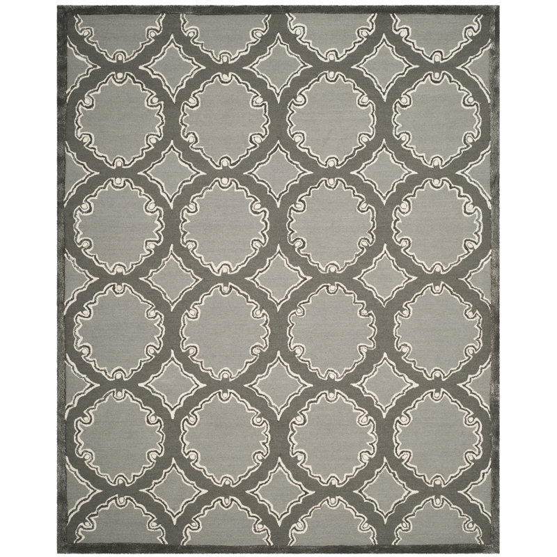 Cruz Hand Tufted Wool Geometric Rug, Rectangle 4' x 6'