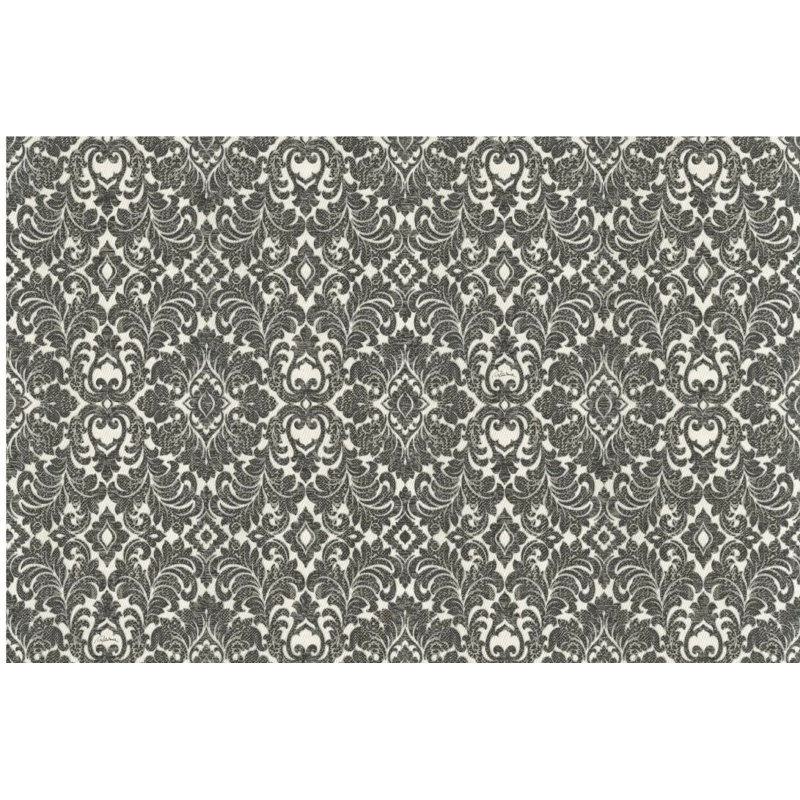 33"L X 42"W Textured Wallpaper Roll, Cream/Black/Anthracite