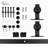 Black Steel Single Door Barn Door Hardware Kit Standard Single