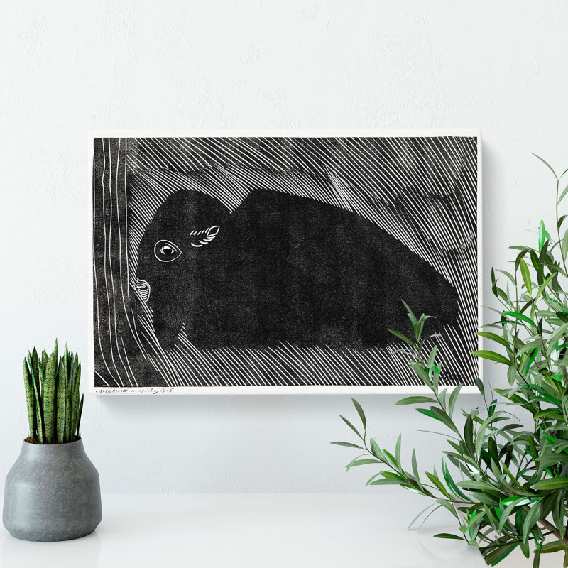 Lying Bison by Samuel De Mesquita - Wrapped Canvas, 40cm H x 60cm W x 3cm D