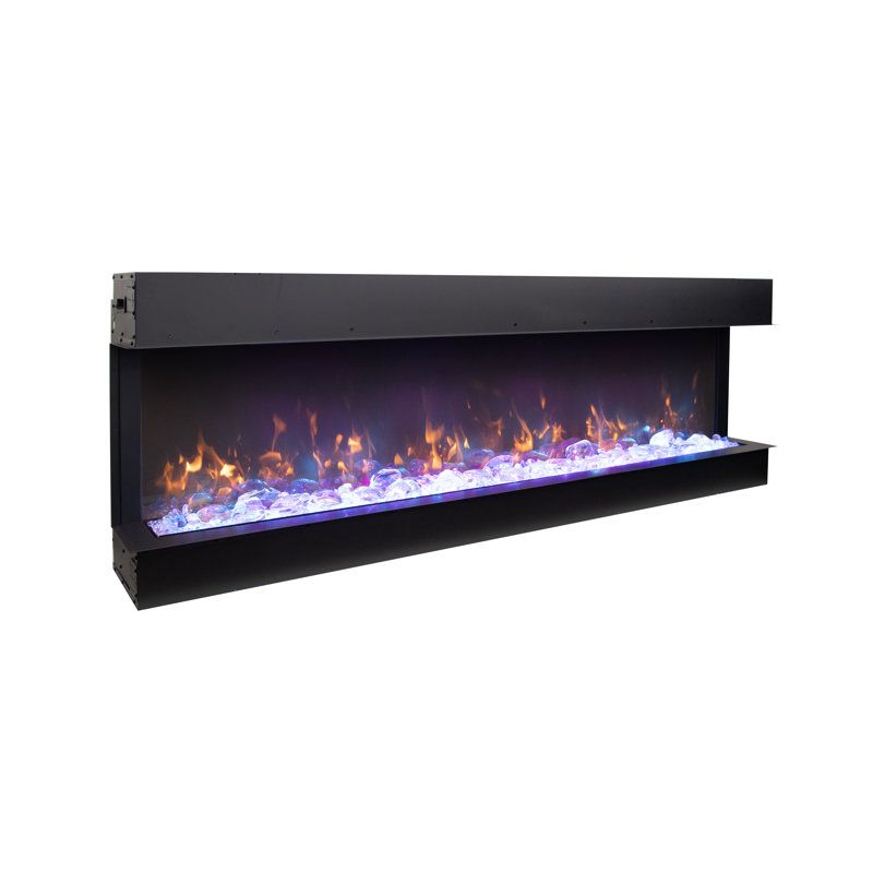 Amantii 30inch TruView Slim Electric Fireplace, 3 speed motor, wifi enabled, 3 sided glass, built-in