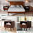 Rhombus Solid Rubber Wood Nightstand with Drawer & Open Shelf-78076035