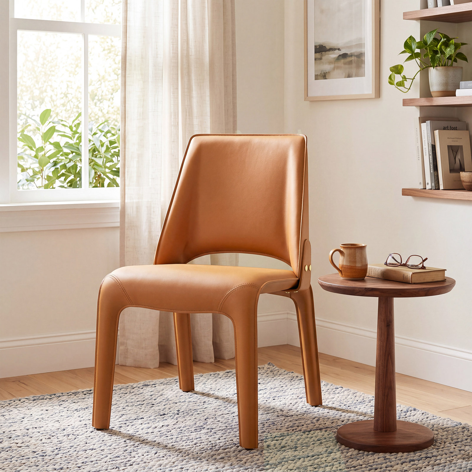 Vannes Dining Chair, 1, Orange, No Assembly Needed