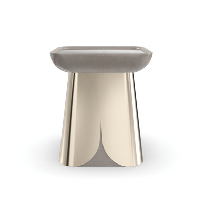 Zenith Mirrored Glass Top End Table